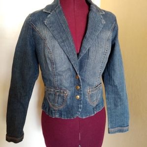 Petite Sophisticate Denim Blazer